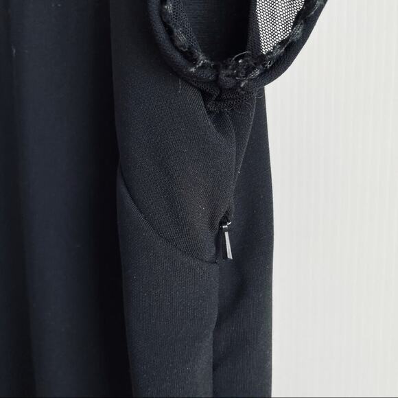 Lulus mesh top short sleeve shift dress with scalloped sleeve trim small - Picture 8 of 10